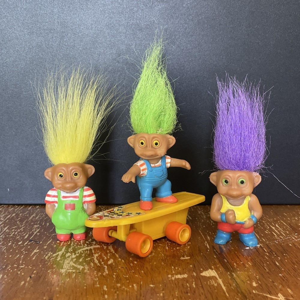 Lot-3 Vintage / Collectible - SOMA Miniature 2-inch Trolls / Troll Dolls